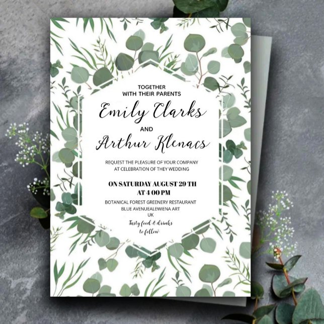 Invitación Elegant Rustic Forest Boho Wedding Invitation  (Subido por el creador)