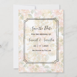 Invitación Elegant Save the Date Wedding Invitation Card