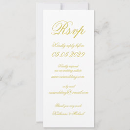 Invitación Elegant Script Island Citrus Yellow Wedding RSVP