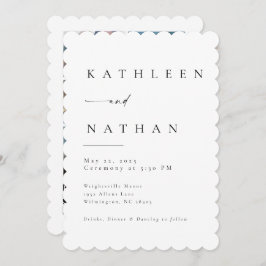 Invitación Elegant Script Wedding Invitation with 5 Photos