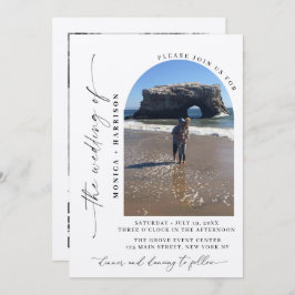 Invitación Elegant Script Wedding QR Code Invitation