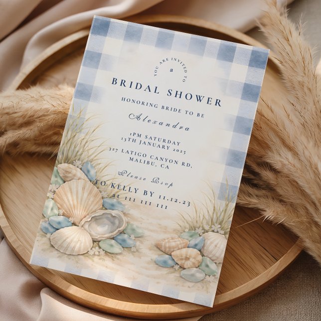 Invitación Elegant Seaside Shell Bridal Shower (Subido por el creador)