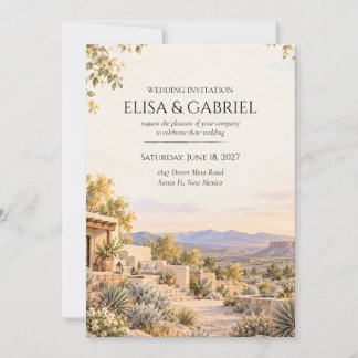 Invitación Elegant Southwestern Wedding Invitation