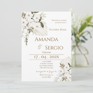 Invitación Elegant Spanish Wedding Invitation