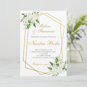 Invitación Elegant Spanish Wedding Invitation