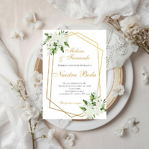 Invitación Elegant Spanish Wedding Invitation