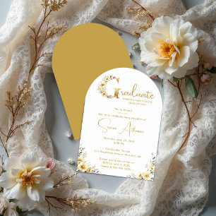 Invitación Elegant Spring Floral Beige Tones Graduation Party