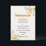 Invitación Elegant Spring Floral Wedding Save the Date Card<br><div class="desc">Elegant Spring Floral Wedding Save the Date Card | Gold Script Editable Invitation
Romantic Garden Floral Save the Date | Elegant Gold Wedding Announcement</div>