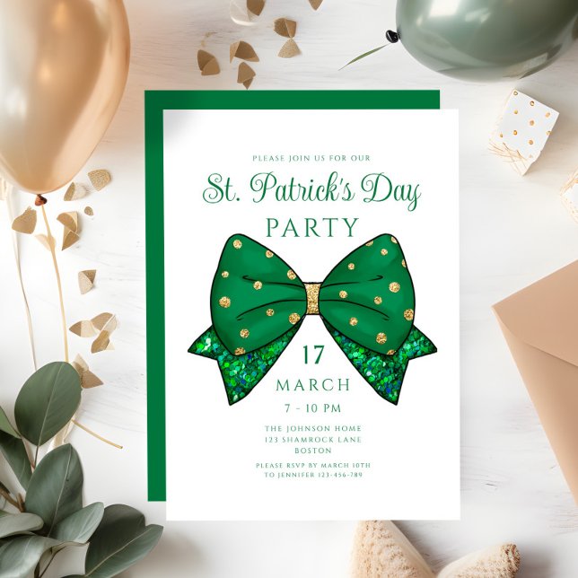 Invitación Elegant St. Patrick's Day Party Invitation (Elegant St. Patrick's Day Party Invitation)