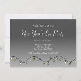 Invitación Elegant String Lights  New Year's Eve Party 2026