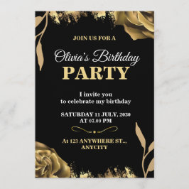 Invitación Elegant & Stylish Party Card – CUSTOMIZABLE CARD. 