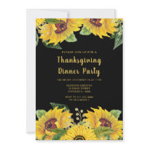 Elegant Sunflowers and Foliage Thanksgiving Party