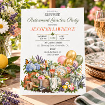 Elegant Surprise Retirement Garden Party