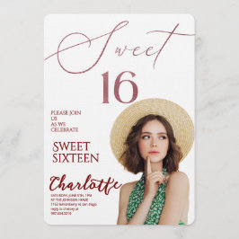 Invitación Elegant Sweet 16 Save the Date Birthday