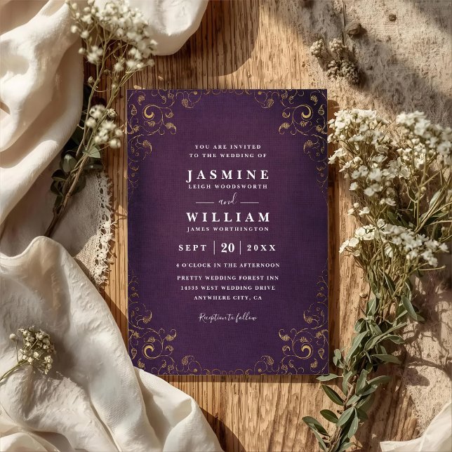 Invitación Elegant Tangled Lanterns Budget QR Code Wedding (Subido por el creador)