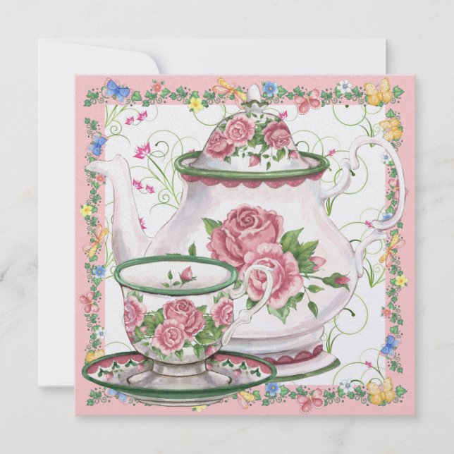 Invitación Elegant Tea / Coffee - SRF (Anverso)