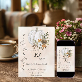 Invitación Elegant Thanksgiving Dinner