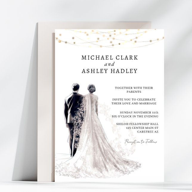 Invitación Elegant Traditional Wedding (Subido por el creador)