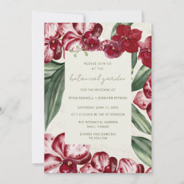 Invitación Elegant Tropical Botanical Garden Wedding 