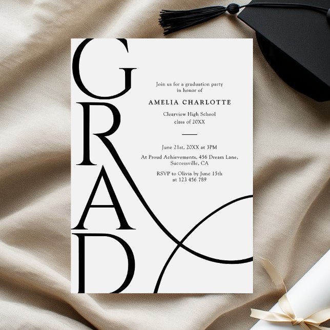 Invitación Elegant Typography Modern 2026 Graduation Party (Subido por el creador)