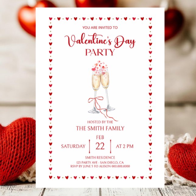 Invitación Elegant  Valentine's day party  (Subido por el creador)