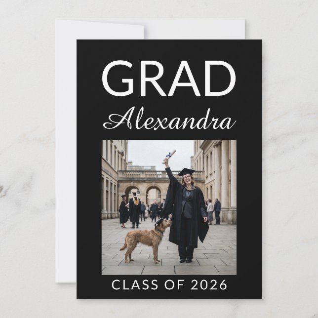 Invitación Elegant Veterinary Medicine Graduation Party (Anverso)