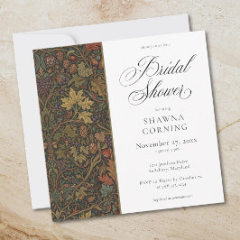 Invitación Elegant Vintage Cottage Botanical Fall Shower
