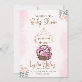 Invitación Elegant Watercolor Baby Shower Invitation wit