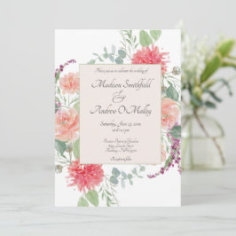 Invitación Elegant  Watercolor Floral Bouquet
