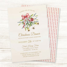 Elegant Watercolor Greenery Christmas Celebration