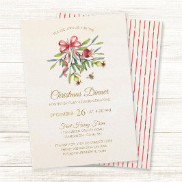 Invitación Elegant Watercolor Greenery Christmas Celebration