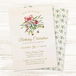 Invitación Elegant Watercolor Greenery Pomegranate Birthday