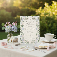 Elegant Watercolor Hydrangea Bridal Shower 