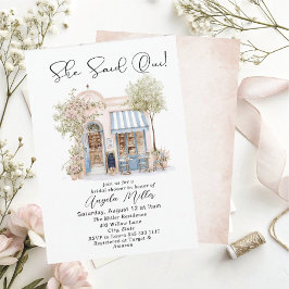 Invitación Elegant Watercolor She Said Oui Bridal Shower