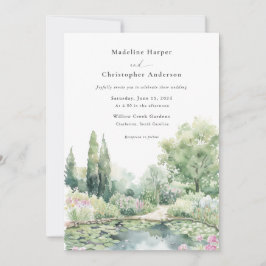 Invitación Elegant Watercolor Summer Garden Wedding