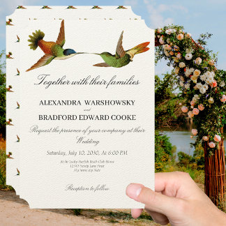 Invitación Elegant Wedding Hummingbird  wedding invitation