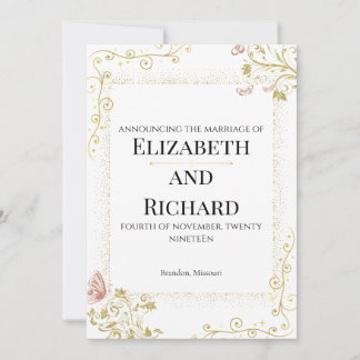 Invitación Elegant Wedding Invitation