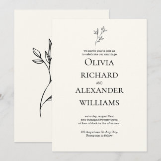 Invitación Elegant Wedding Invitation Card
