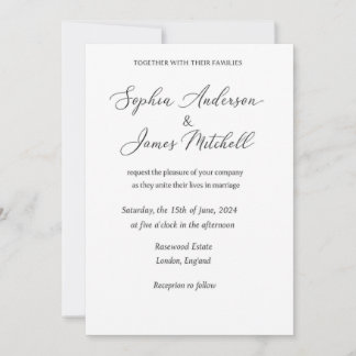 Invitación Elegant Wedding Invitation Cover | Romantic Floral