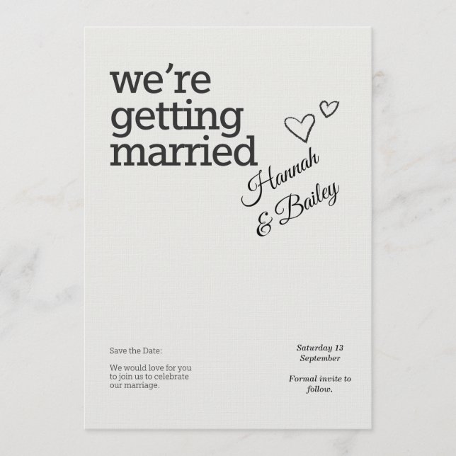 Invitación Elegant Wedding Invitation – Personalized (Anverso)