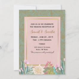 Invitación Elegant Wedding Reception Party Invitation Card