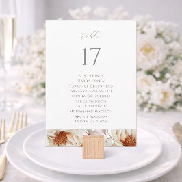 Invitación Elegant Wedding Table Seating Sign
