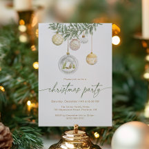 Elegant White Gold ornament Christmas party