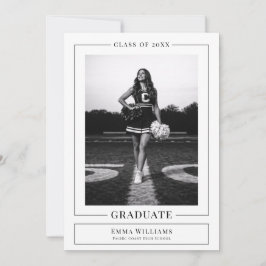 Invitación Elegant White Graduate Announcement