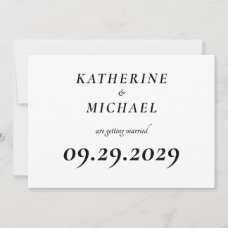 Invitación Elegant White Minimal Wedding Invitations