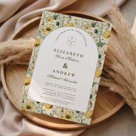 Invitación Elegant Wildflower Arch Minimal Wedding