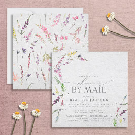 Invitación Elegant Wildflower Bridal Script Shower By Mail