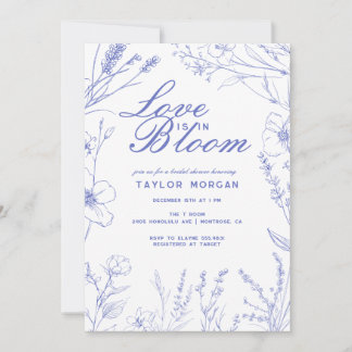Invitación Elegant Wildflower Floral Bridal Shower