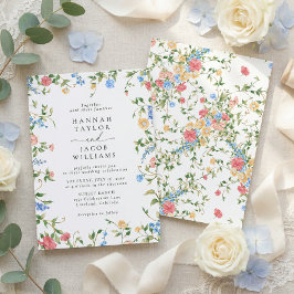 Invitación Elegant Wildflower Meadow Wedding