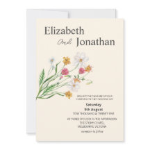 Elegant Wildflower Wedding Invite 
